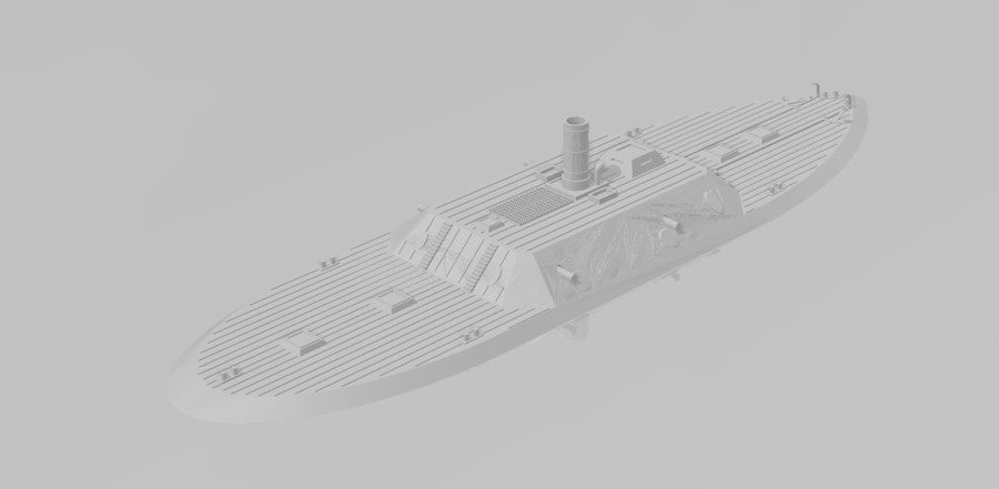 1/1200 Confederate casemate Iron Clad CSS Jackson/Muscogee
