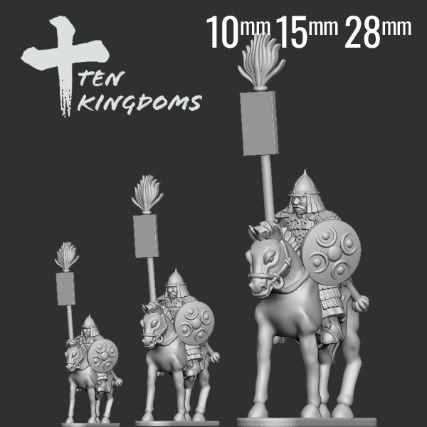 Mongol Empire Bannerman on Horseback