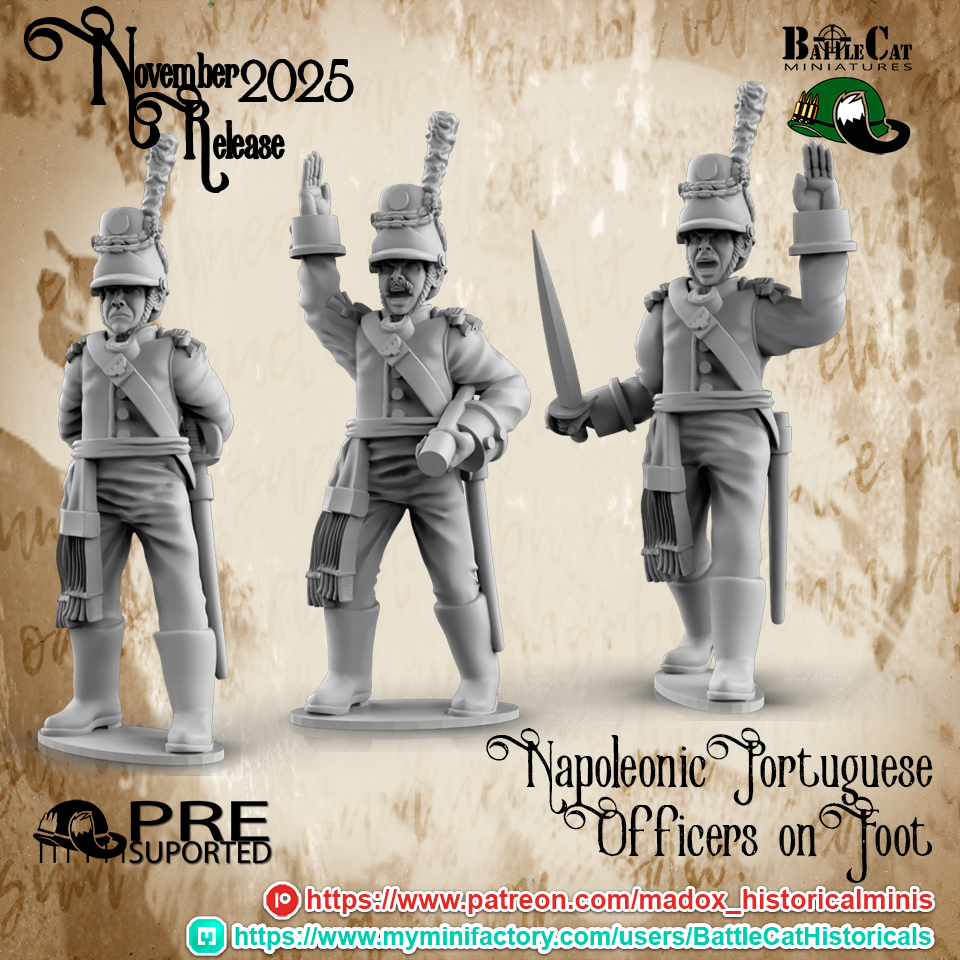 Napoleonic Portuguese Officers on Foot