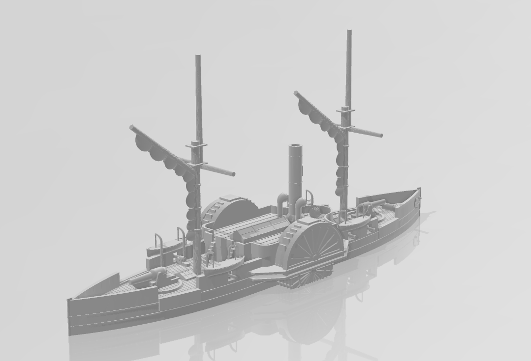 1/600 Union Sidewheel Gunboat USS Cimarron