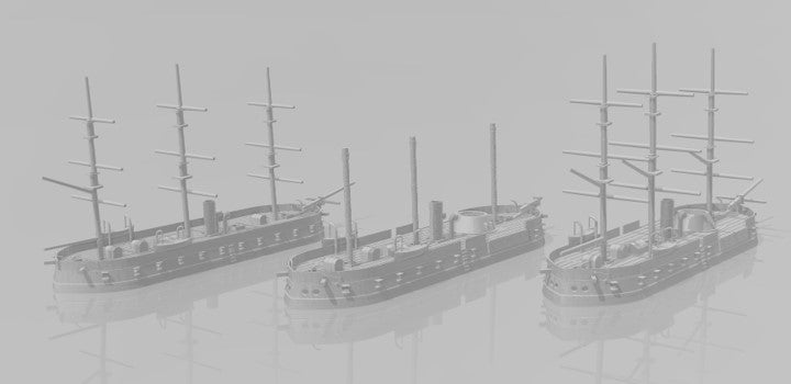 1/600 British ironclad batteries HMS Trusty, HMS Aetna