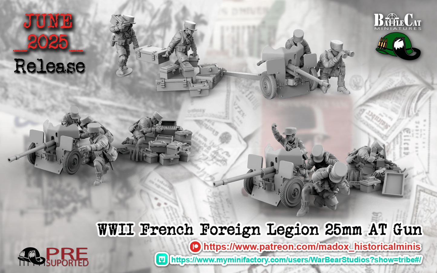WW2 French Foreign Legion 26mm AT Guns