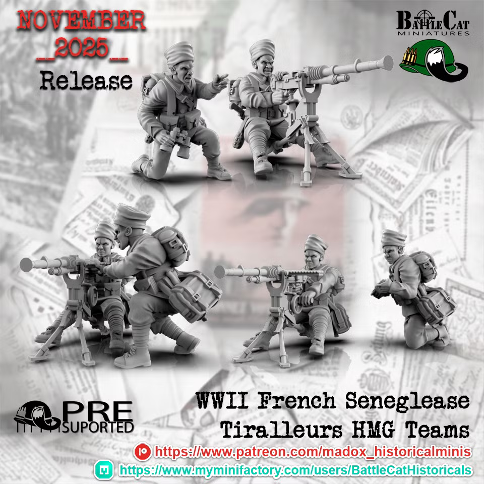 WW2 Sengalese Tirailleurs HMG Teams