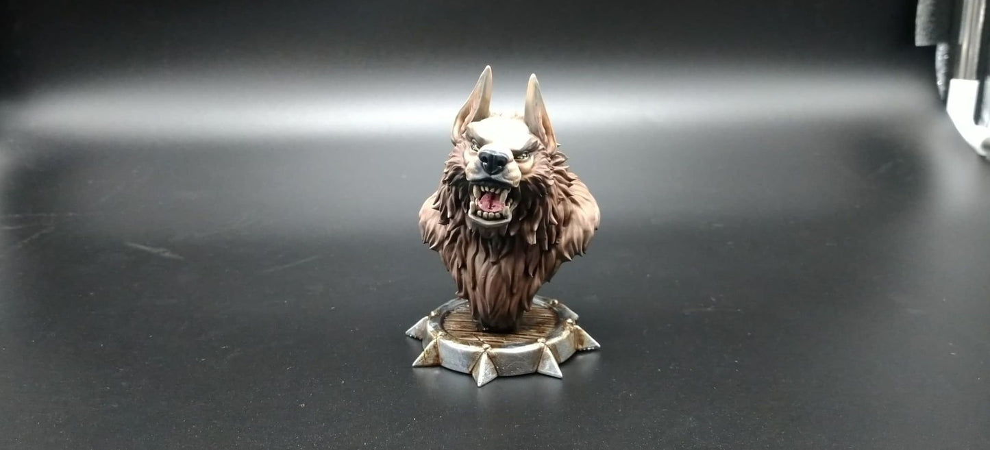 Werewolf Bust-White Werewolf Tavern | 3D Printed Resin Model-For DnD, RPG, table top Gaming, Fantasy, Wargaming, Beastmen, The 9th Age,