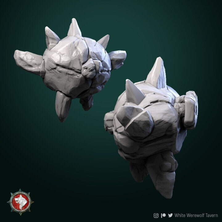 Earth Little Elemental | 3D Printed Resin Model, Ideal for DnD, RPG, Table top Gaming, Fantasy, Wargaming, The 9th Age, Elements