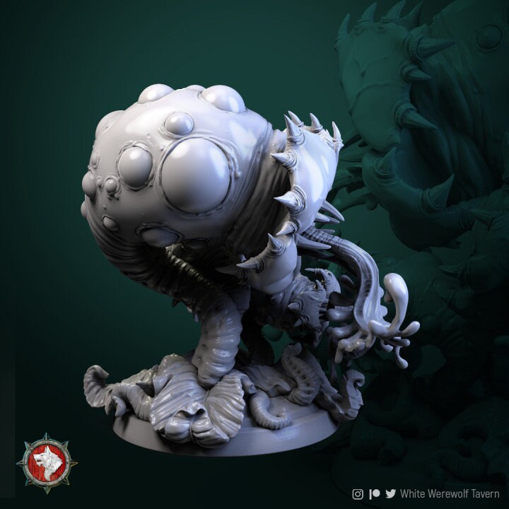 Predatory Flowers (2) | 3D Printed Resin Models | Ideal for - RPG, DnD, Table top gaming, Fantasy, Terrain, Horror