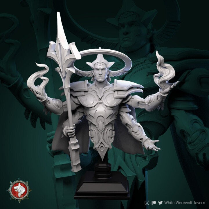 Kala the Punishing Judge Bust | 3D Printed Resin Model | Ideal for DnD, RPG, Table top Gaming