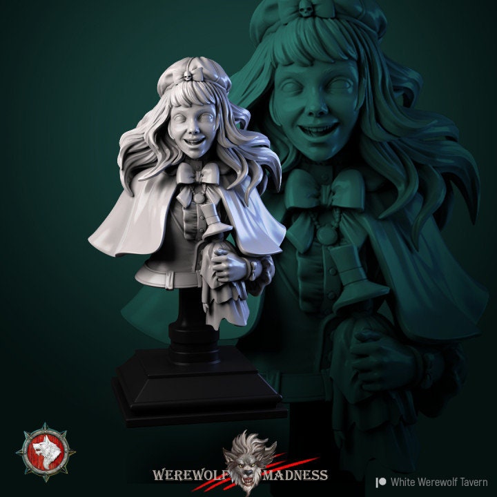Doll Master Angelica Bust | 3D Printed Resin Model | Ideal for DnD, RPG, AOS, Table top Gaming