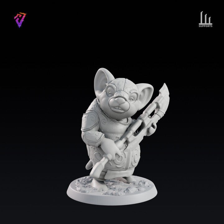 Mouse with Bardiche and Scenic base 32mm