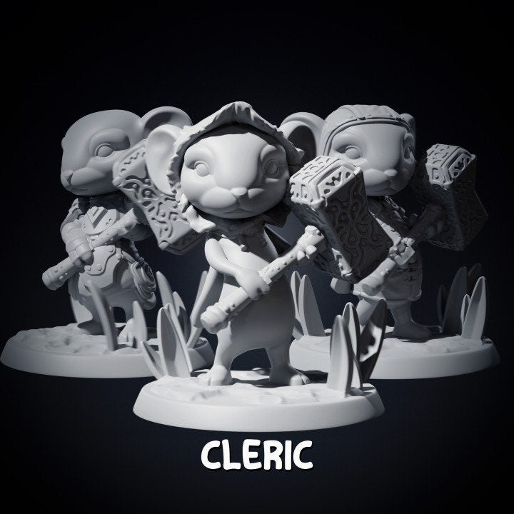 Mouse Cleric and Scenic base 32mm