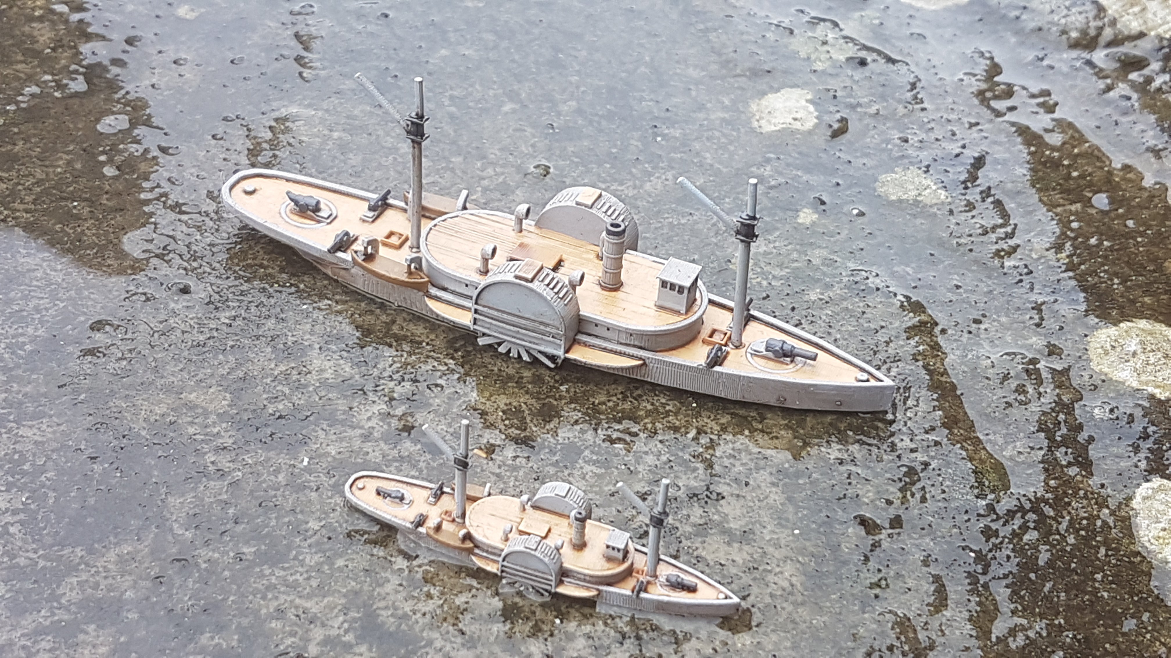 1/600 Confederate Gunboats CSS Morgan, Gaines – BIG Jim Prints
