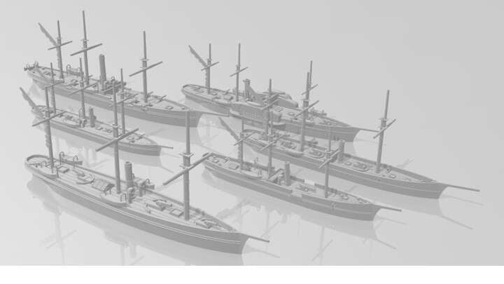 1/600 Brazilian Ships at Riachuelo