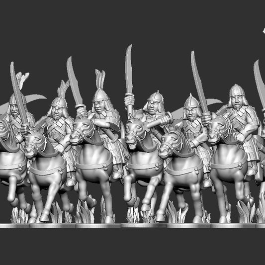 10mm Khitan-Liao Armoured Sabre Horsemen