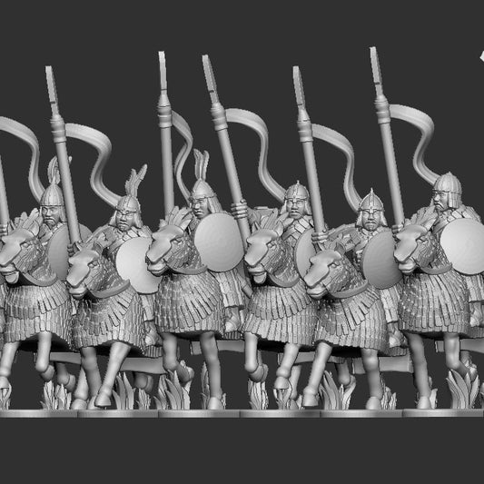 10mm Khitan-Liao Armoured Spear Horsemen Barded