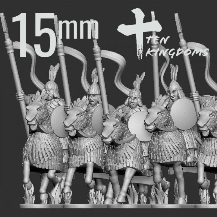 Khitan-Liao Armoured Spear Horsemen With Barding