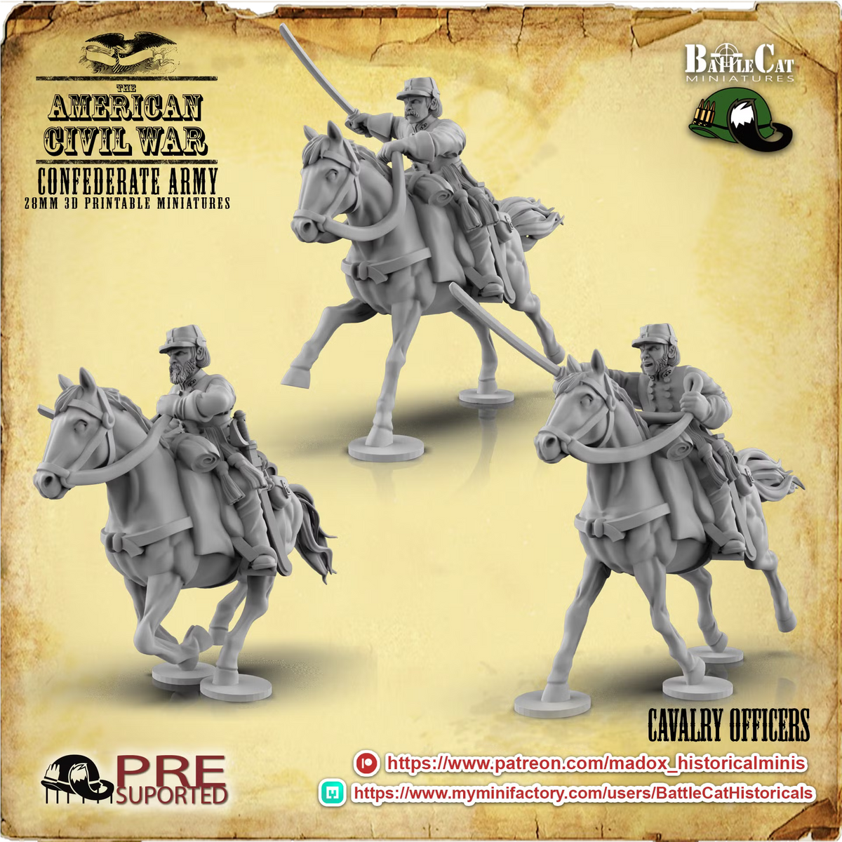 Confederate Mounted Officers