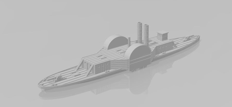 1/1200 Confederate Timberclad Gunboat CSS General Polk – BIG Jim Prints