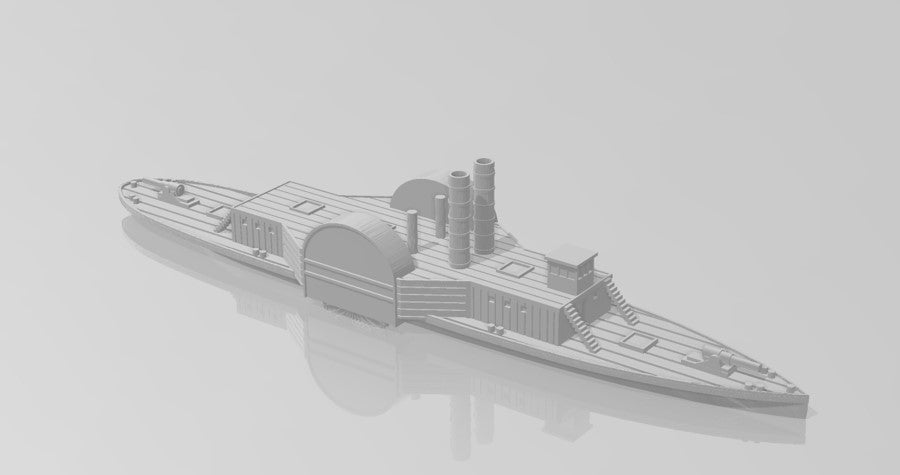 1/1200 Confederate Timberclad Gunboat CSS General Polk – BIG Jim Prints