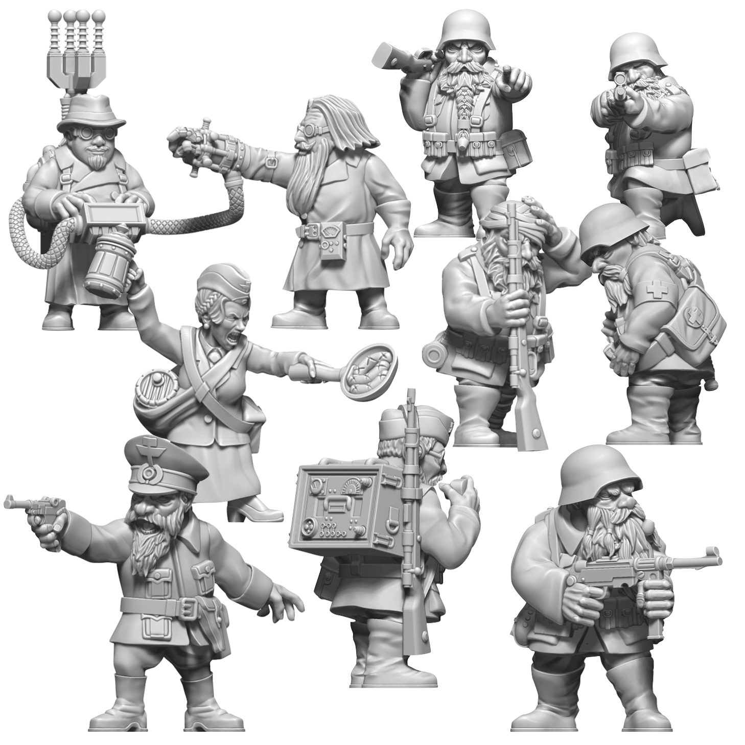 Dwarf Grenadier Command – BIG Jim Prints