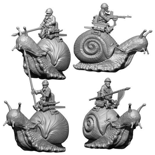 Gnome Gasteroportes Escargot Cavalry