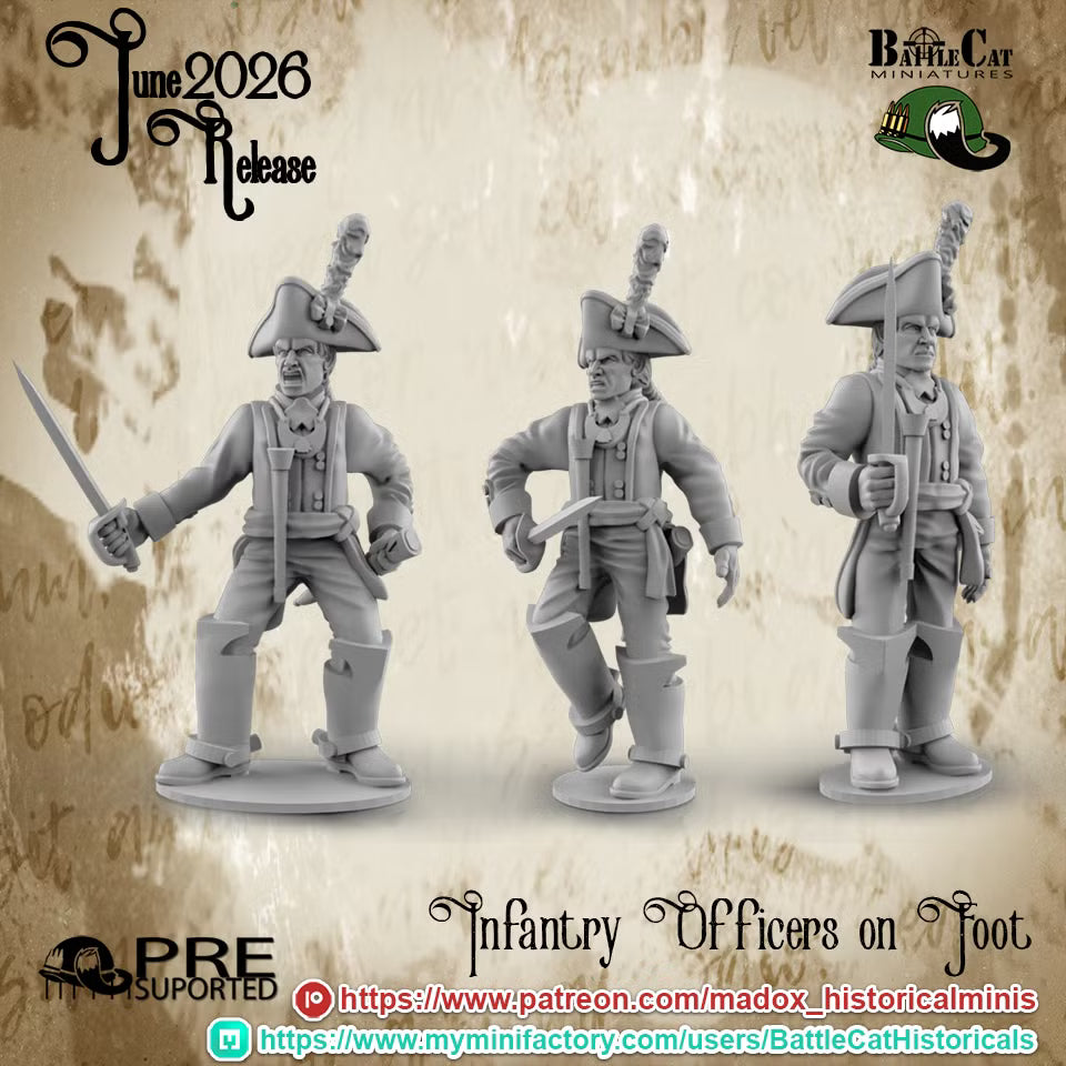1805 Prussian Officers On Foot