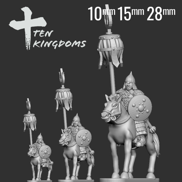 Mongol Empire Bannerman on Horseback