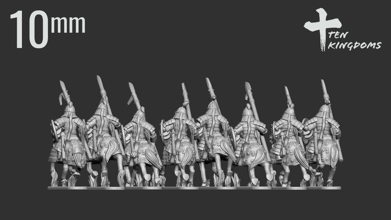 Mongol Empire Armoured Spearmen On Horseback