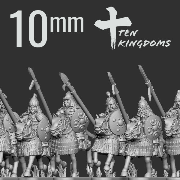 Mongol Empire Armoured Spearmen On Horseback