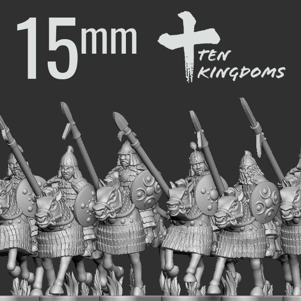 Mongol Empire Armoured Spearmen On Horseback