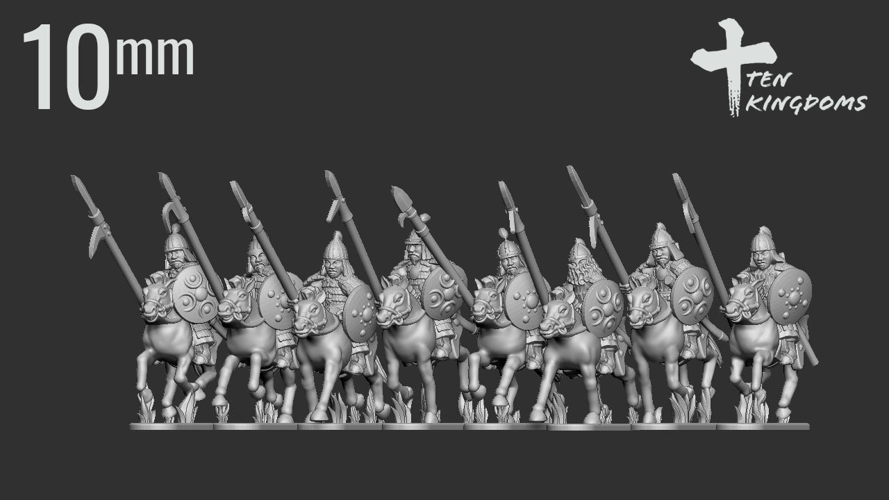 Mongol Empire Armoured Spearmen On Horseback