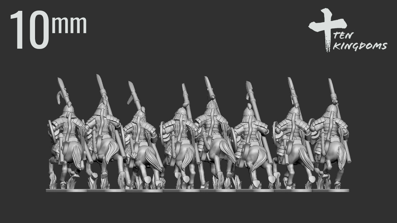 Mongol Empire Armoured Spearmen On Horseback