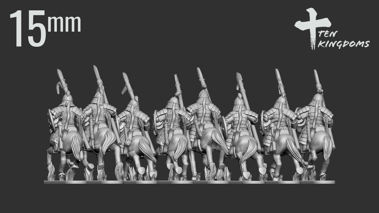 Mongol Empire Armoured Spearmen On Horseback
