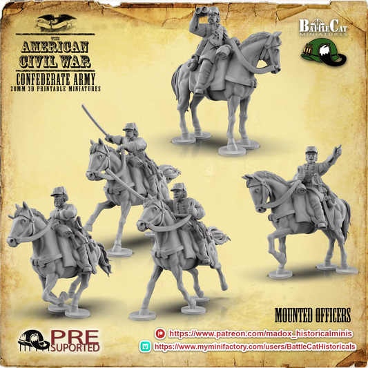 Confederate Mounted Officers