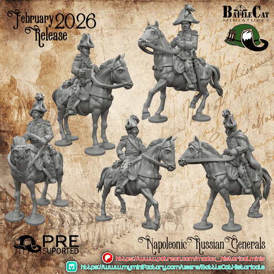Napoleonic Russian Generals on Horseback