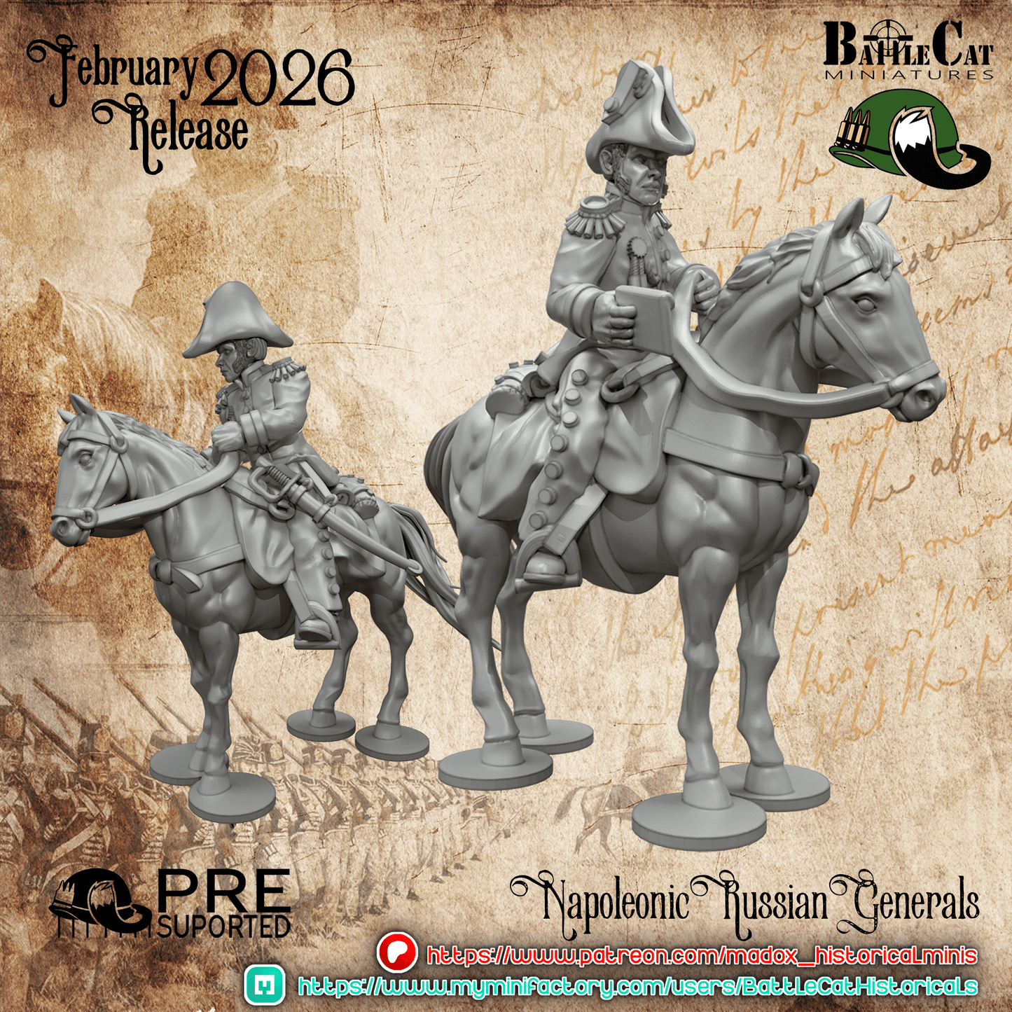 Napoleonic Russian Generals on Horseback