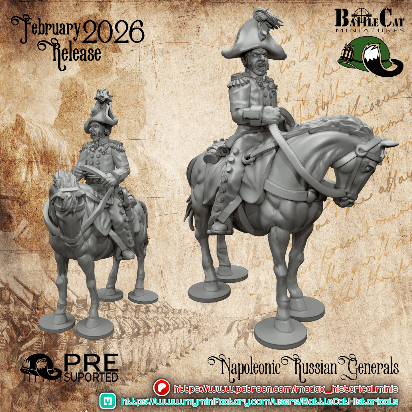 Napoleonic Russian Generals on Horseback