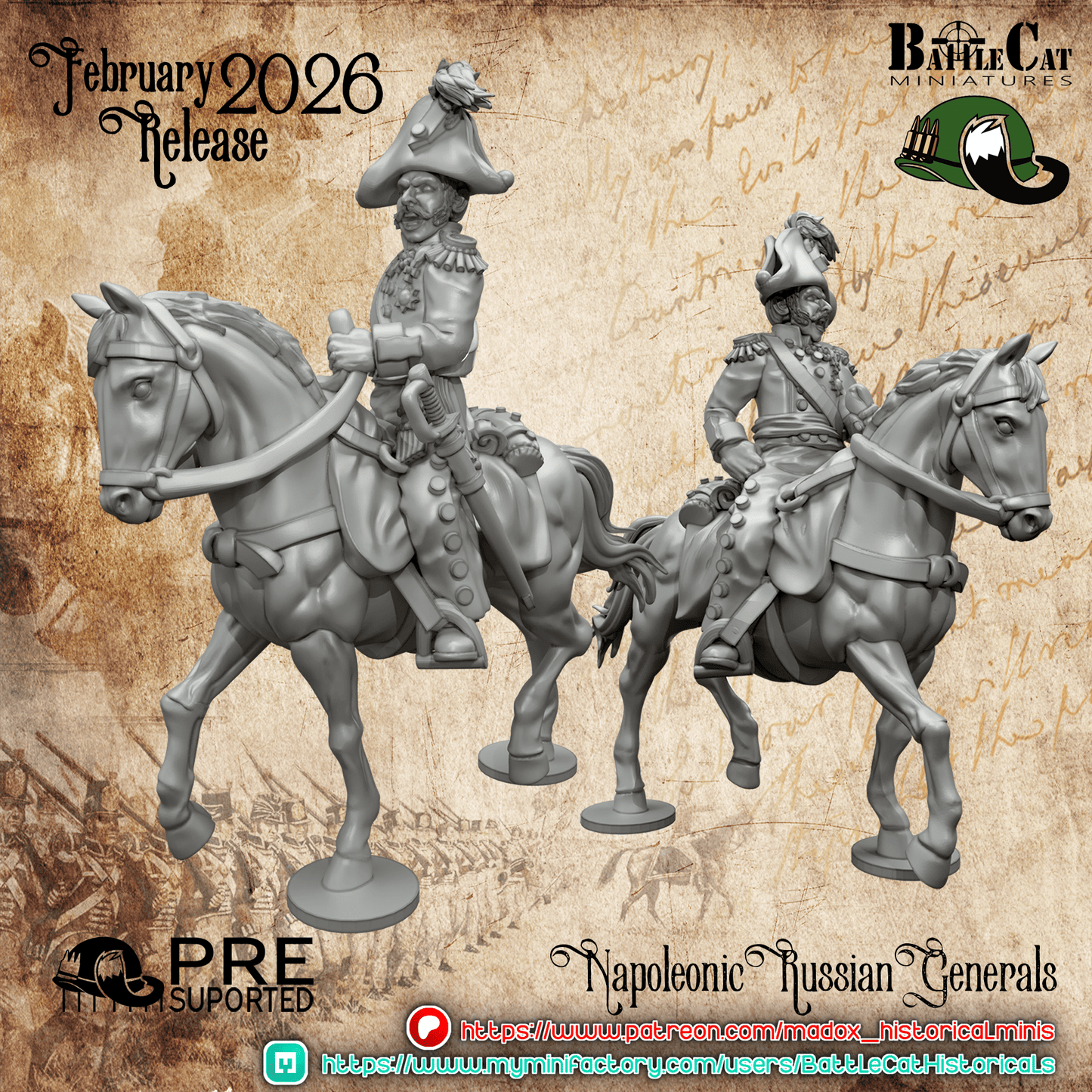 Napoleonic Russian Generals on Horseback