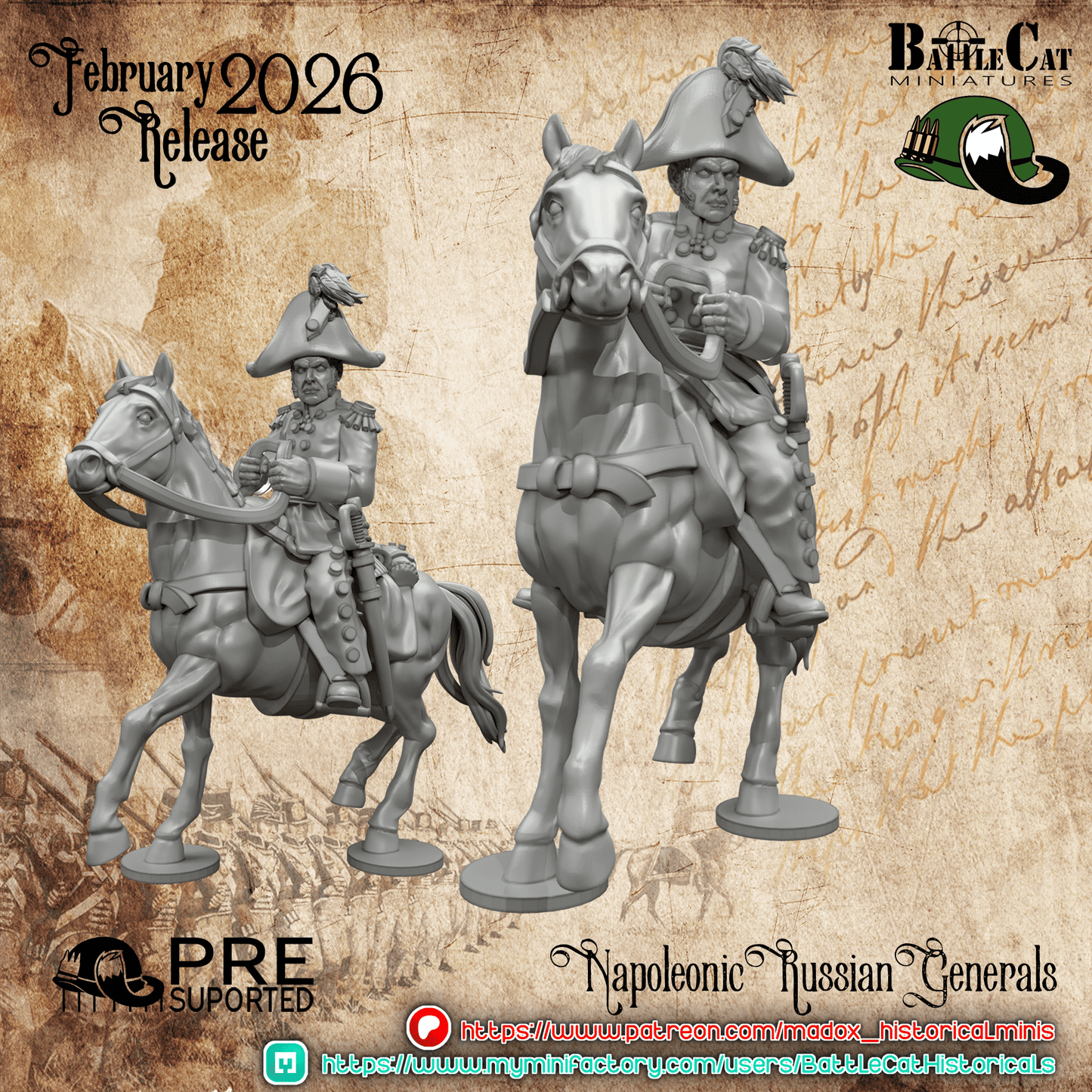 Napoleonic Russian Generals on Horseback