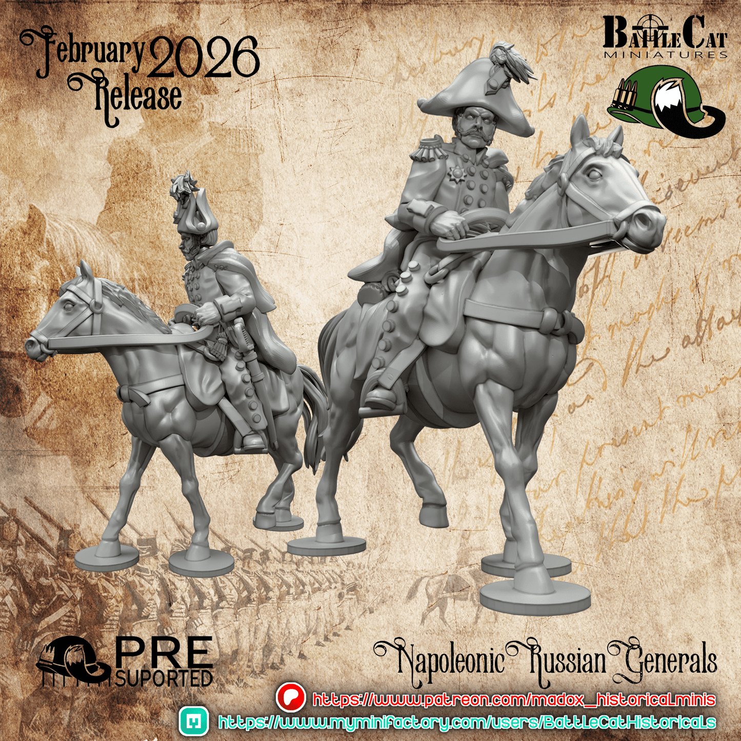 Napoleonic Russian Generals on Horseback