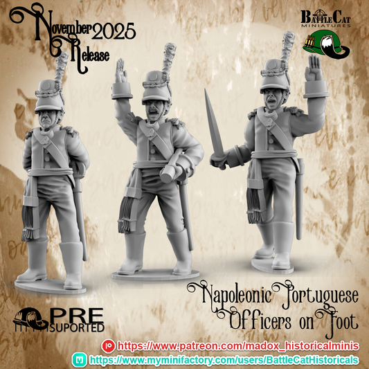 Napoleonic Portuguese Officers on Foot
