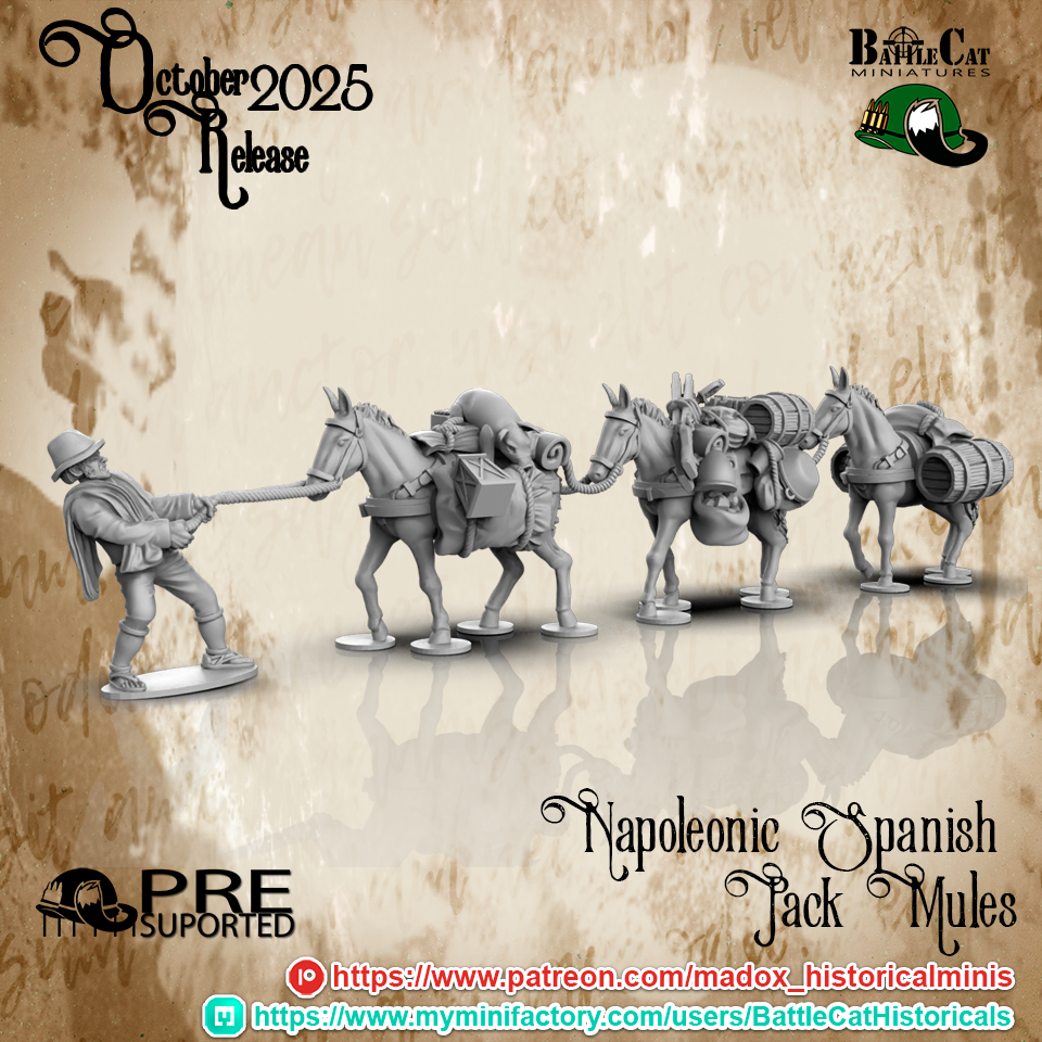 Napoleonic Spanish Pack Mules