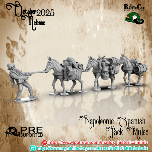 Napoleonic Spanish Pack Mules