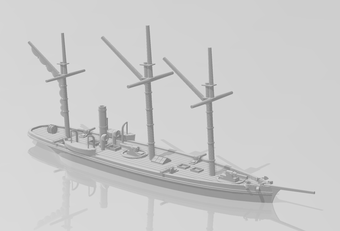 1/600 Confederate Gunboat CSS Chattahoochee – BIG Jim Prints