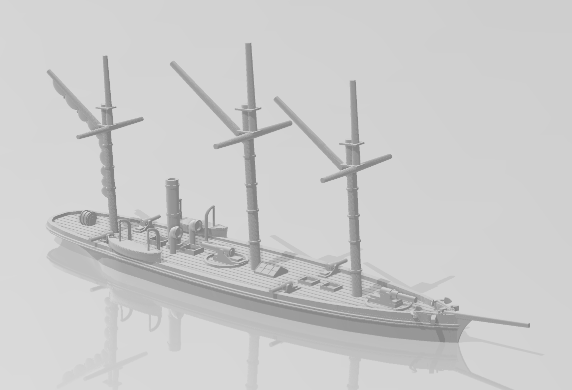 1/1200 Confederate Gunboat CSS Chattahoochee