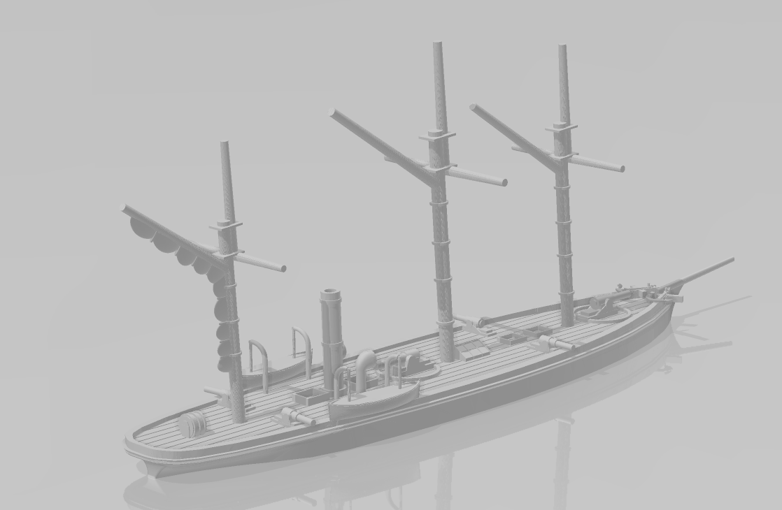 1/1200 Confederate Gunboat CSS Chattahoochee