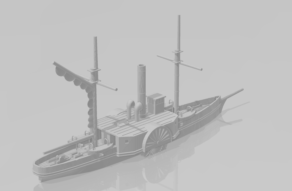 1/600 Union / Confederate Gunboat USS / CSS Water Witch – BIG Jim Prints