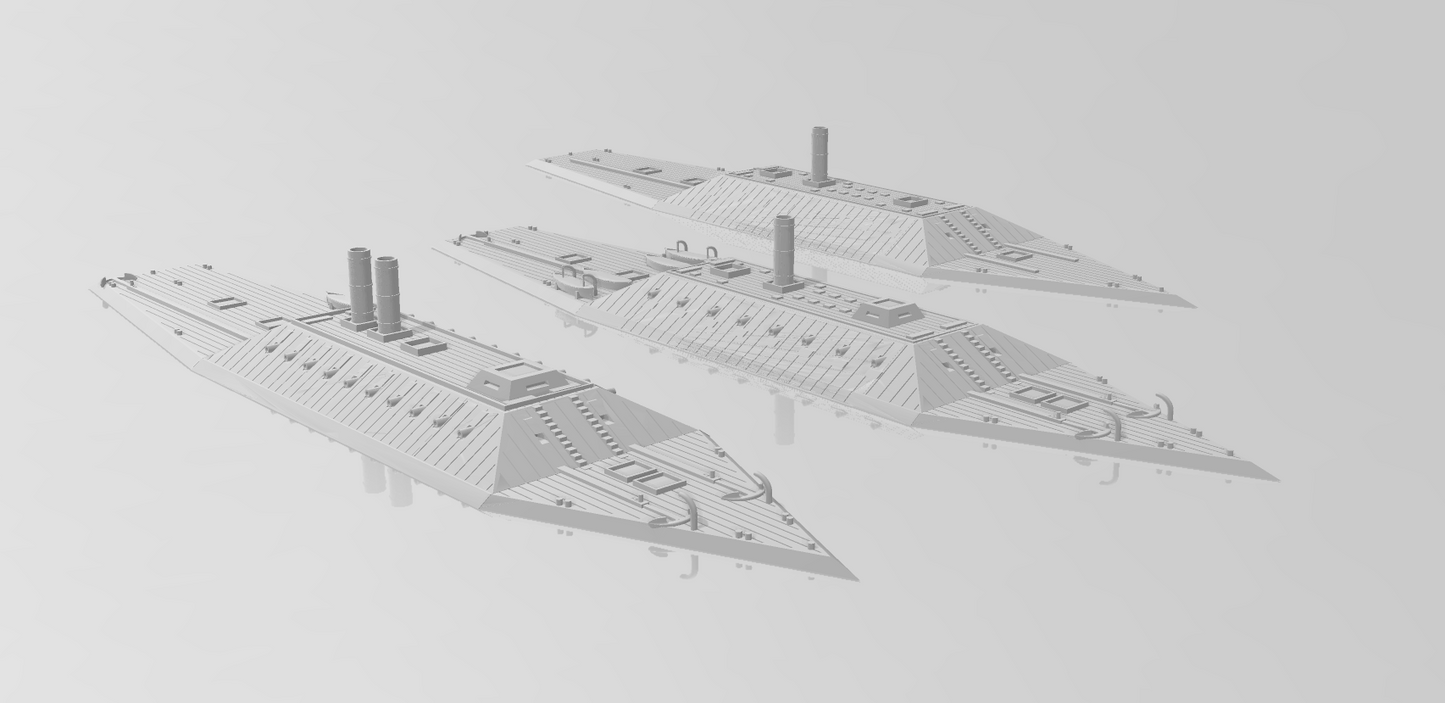 1/600 Confederate Casemate Ironclad CSS Mississippi