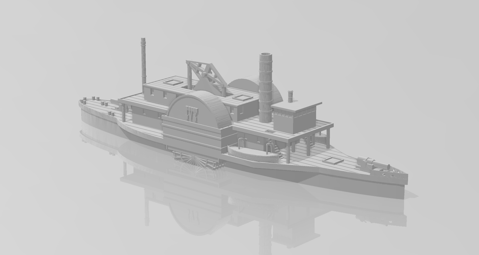 1/1200 Confederate Sidewheel Gunboat CSS IVY – BIG Jim Prints