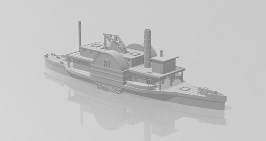 1/1200 Confederate Sidewheel Gunboat CSS IVY