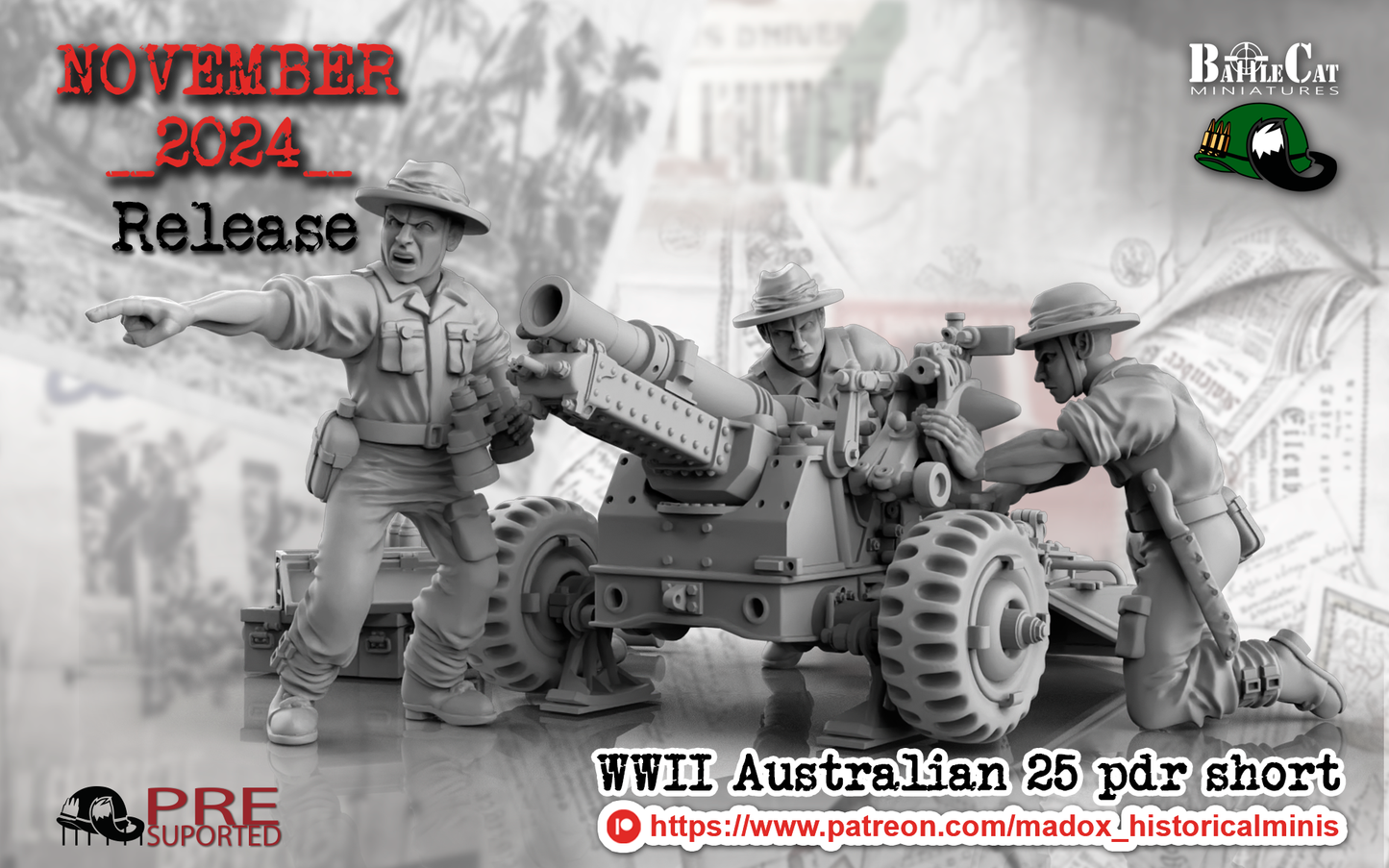 Australian 25 Pounder Short Cannon Teams